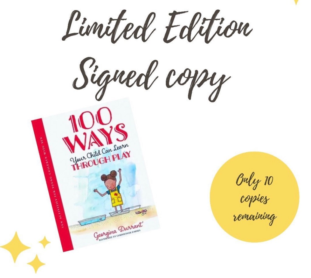 Buy your ‘Limited Edition’ signed copy of my book ‘100 Ways Your Child Can Learn Through Play’ direct from me before&nbsp;Xmas!