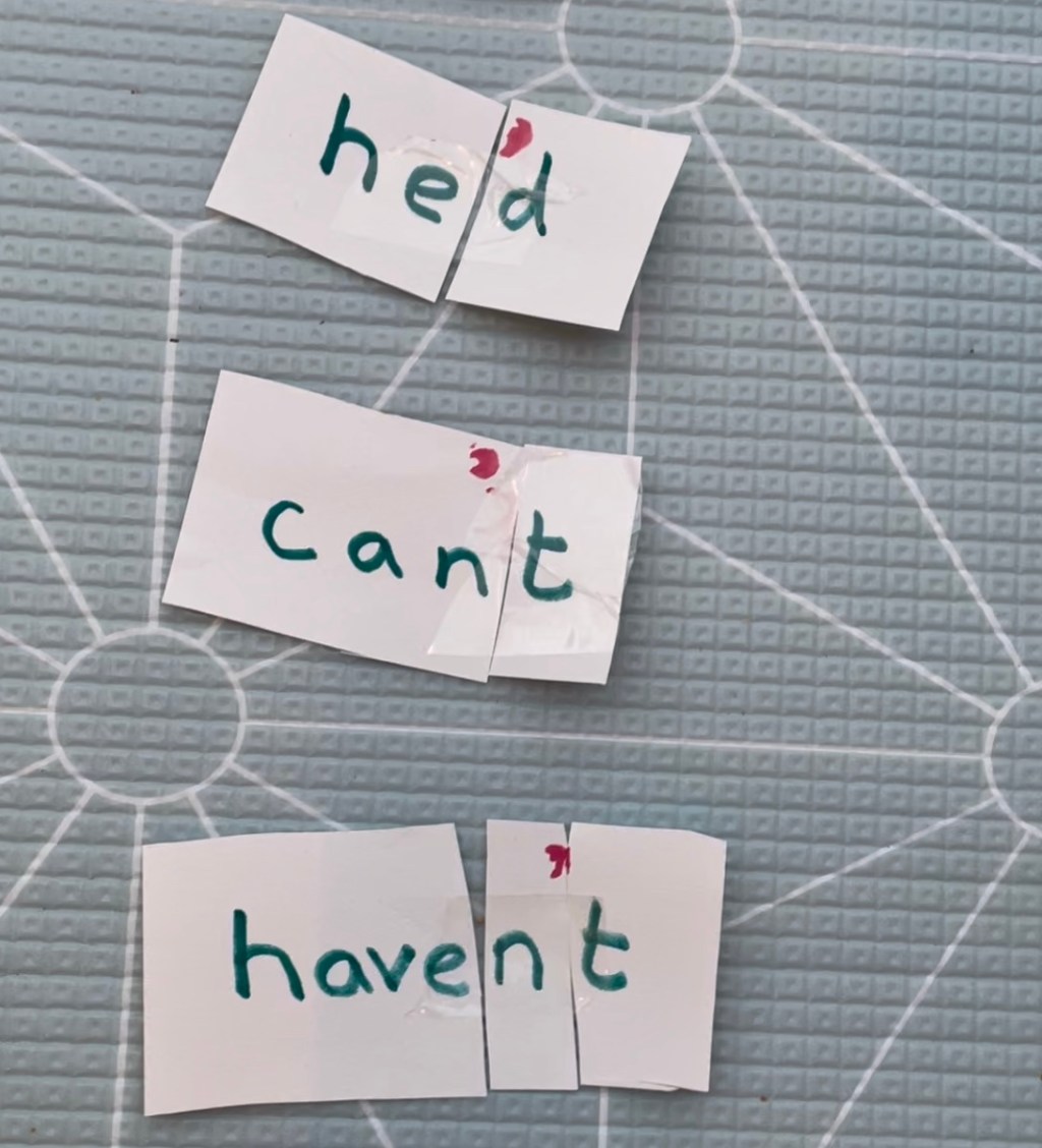 Fun way of teaching contraction&nbsp;apostrophes